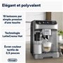 De'Longhi Magnifica Plus ECAM322.70.SB, Machine À Café Superautomatique Avec Système de Lait LatteCrema Pour Cappuccino Automati