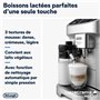 De'Longhi Magnifica Plus ECAM322.70.SB, Machine À Café Superautomatique Avec Système de Lait LatteCrema Pour Cappuccino Automati