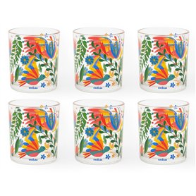 Excelsa Mexican Flowers Lot de 6 verres