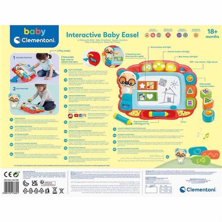 Clementoni Baby 17660 - Le Tableau à Dessins de l'ourson Coquin