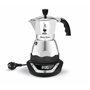 Bialetti - 6093 - Easy Timer - Cafetière Italienne Electrique en Inox - 6 Tasses - Noir/Gris - 270 ml