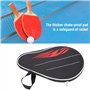 Housse de Raquette de Ping-Pong Lisse, Fait de Tissu Oxford + éponge pour Ranger Les Raquettes et Balles de Tennis de Table（Noir