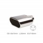 Simoni Racing Embout d'Échappement Rectangle/Oblique Inox - 140x80xL240mm - Montage ->57mm