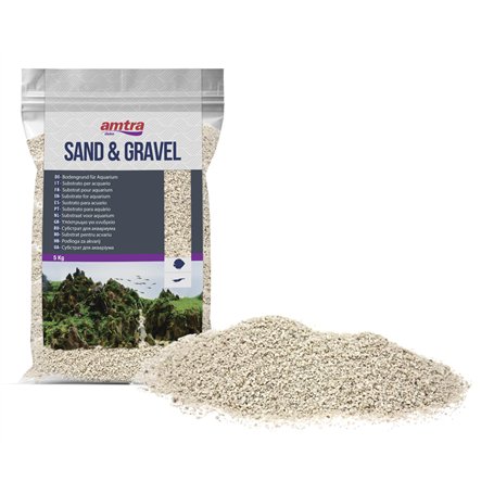 Amtra Wave Gravier Quartz pour Aquariophilie Blanc