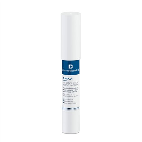 Dermovitamina Ragadi Nez Lèvres Stick 3 ml | Stick lipogel régénérant pour le nez et les lèvres sujettes aux agressions extérieu