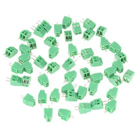 50Pcs 2 Pin 2.54mm Pas Plug-in Vis PCB