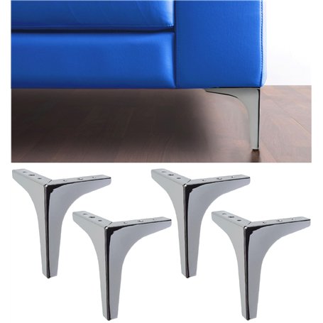 IPEA 4 Pieds de Meuble et Canapé modèle Meta - Lot de 4 Pieds en Métal - Pieds au Élégante Design pour Fauteuils et Armoires - C