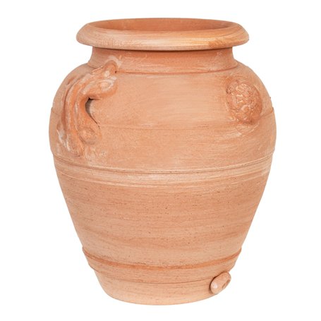 Biscottini - Orcino en Terre Cuite L28 x PR25 x H30 - Pots de Jardin - 100% fabriqué en Italie - Entièrement travaillé à la Main