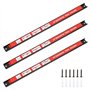 Bakaji Lot de 3 barres magnétiques aimantées murales pour outils de travail et couteaux, kit de montage inclus (3 x 46 cm)
