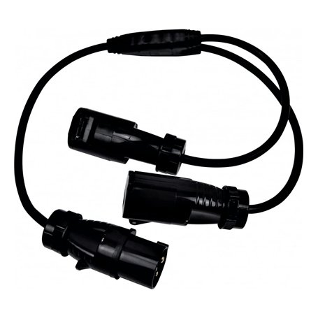 Séparateur électrique CEE 16A 3 pôles Câble industriel adapté pour Camping Camper Lumières de scène Double prise électrique indu