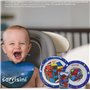 Sorrisini Ensemble de vaisselle pour enfant, Vaisselle réutilisable pour enfants, Services pour Enfant et adapté au micro-ondes,