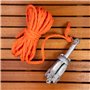 GATE14® Kit Mini Ancre grappin Pliable en Acier galvanisé 0,7 kg et Ligne d'amarrage