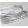 IPEA Fermeture éclair Blanche Chaîne Continue de 5 Mètres + 15 Curseurs en Métal – Chaîne Mesure #5 – Charnières en Nylon – Zip 
