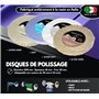Lux Metal - Kit 4 Disques de Polissage de 200 mm et 4 Pâtes Abrasives de 350 gr - Parfaits pour polir des métaux tels que l'alum