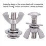 Ensemble de Vis en Métal, 2pcs Portable Kit d'Assortiment de Vis à Machine Vis de Plongée Boulons à Papillon Écrous à Oreilles K