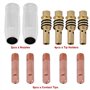 11 pièces supports de pointes de contact, buses d'équipement de soudage MIG Kit d'accessoires de soudeur MIG pour pistolet torch