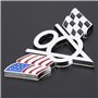 C-FUNN Métal V8 Drapeau Américain Moto Décoration Autocollants Voiture Emblème Badge Stickers