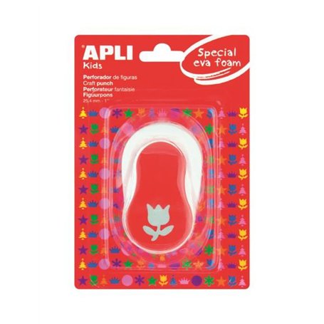 Apli 13299 - Perforatrice fantaisie pour papier et mousse"Eva" - Tulipe - Poinçon : 25