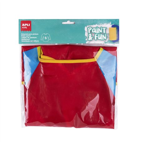 Apli kids 18716 - Tablier de peinture imperméable pour enfant de 2 à 3 ans avec poche ventrale – Blouse de protection – Tablier