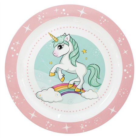 Stor Assiette licorne pour enfant en plastique