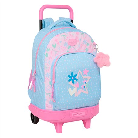 Cartable à roulettes BlackFit8 Smile Bleu Rose 33 x 45 x 22 cm
