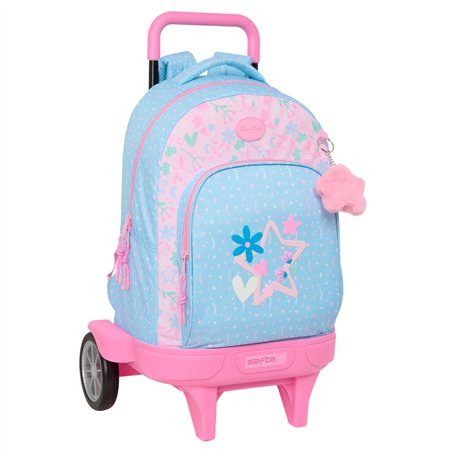 Cartable à roulettes BlackFit8 Smile Bleu Rose 33 x 45 x 22 cm