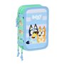 Trousse Fourre-Tout Triple Bluey Sisters Vert Eau 12