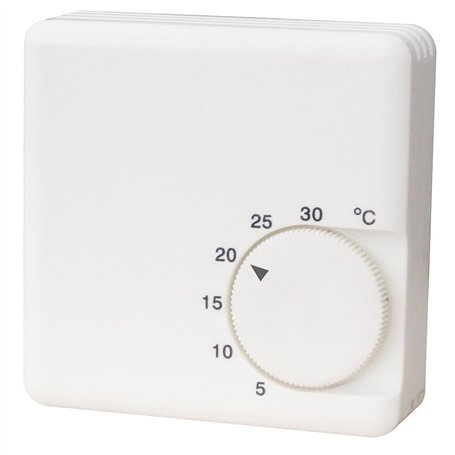 COATI - Thermostat MÉCANIQUE pour CHAUDIÈRE ET Chauffage ANALOGIQUE avec Installation À 2 Fils 10A 250V Blanc Coati