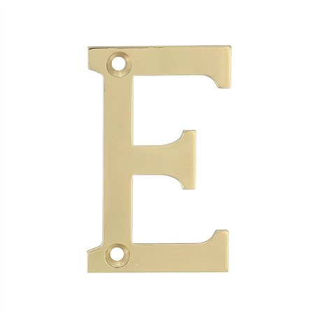 Amig Lettre E en Laiton Poli à Visser pour l'intérieur et l'extérieur | 50 mm | Convient pour portails