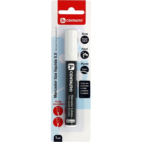 Centauro - Marqueur craie liquide effaçable blanc