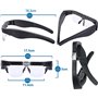 Lunette Loupe Grossissante LED Eclairante Rechargeable, Loupe de Tête de Lecture Travail pour Travaux Minutieux Electronique USB