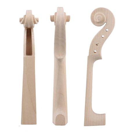 Yibuy Manche de violon sculpté à la main en érable pour violon 4/4