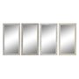 Miroir mural DKD Home Decor Blanc Beige Gris foncé 36 x 2 x 66 cm (4 Unités)