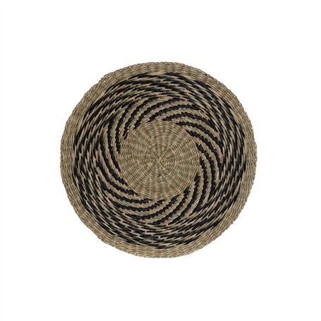 Dessous de plat DKD Home Decor Noir Naturel 38 x 38 x 1 cm