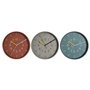 Horloge Murale DKD Home Decor Blanc Turquoise Terre cuite PVC Urbaine 30 x 4