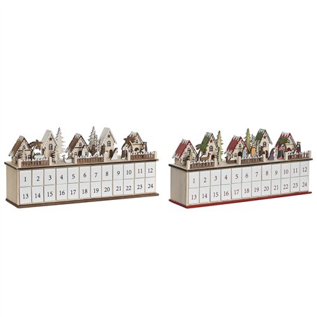 Calendrier de lAvent DKD Home Decor Bois 45 x 11 x 23 cm (2 Unités)