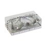 Chandelles DKD Home Decor Blanc Noël 10 x 10 x 7 cm 19 x 10.5 x 7 cm (2 Unités)