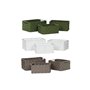 Set de basket Home ESPRIT Vert Gris Crème Métal polypropylène (3 Pièces) (3 Unités)