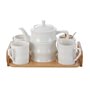 Ensemble de tasses à café Home ESPRIT Blanc Bambou Porcelaine 240 ml
