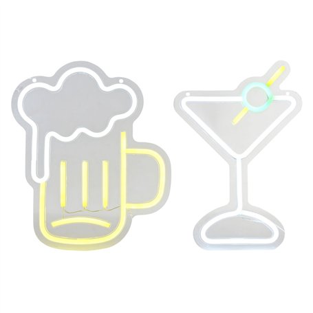 Décoration lumineuse Home ESPRIT Acrylique Urbaine 21 X 1