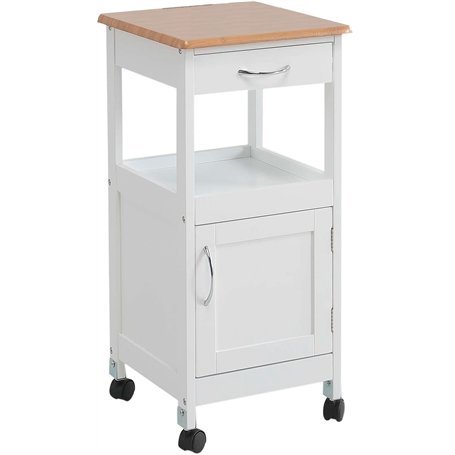 Closet Chariot de Cuisine en Bois avec Une Porte et Un tiroir