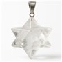 Pendantif de collier Merkaba en quartz blanc