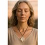 Pendantif de collier Merkaba en quartz blanc