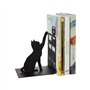 Balvi Serre-Livres Fishing Cat Couleur Noir Serre-Livres décoratif avec Un Chat