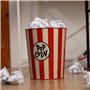 Balvi Corbeille à Papier Popcorn Couleur Rouge et Beige Les papiers simulent du Pop-Corn Métal