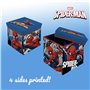 Superdiver - Coffre de rangement et tabouret Spiderman - Licence Officielle Marvel - 30x30x30 cm - Pouf pliable avec couvercle r