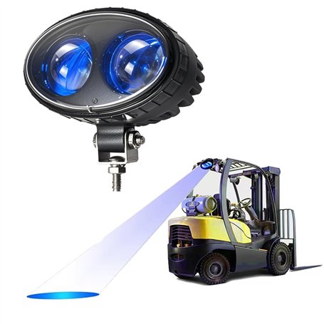 Lampe de sécurité LED 8 W pour chariot élévateur - Lumière bleue - Lampe d'avertissement pour fourche