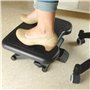 PrimeMatik - Repose-Pieds avec Plateau réglable en Plastique Noir 460 x 340 mm Gomme 3 Niveaux