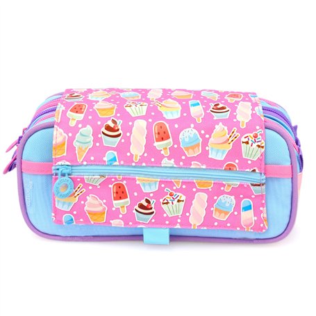 office box Colorline Trousse triple design avec grands compartiments intérieurs avec fermeture éclair individuelle