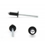 8 x 12mm | PACK 100 | Rivet Noir Tete Bombée pour Assembler Tout Type de Matéri